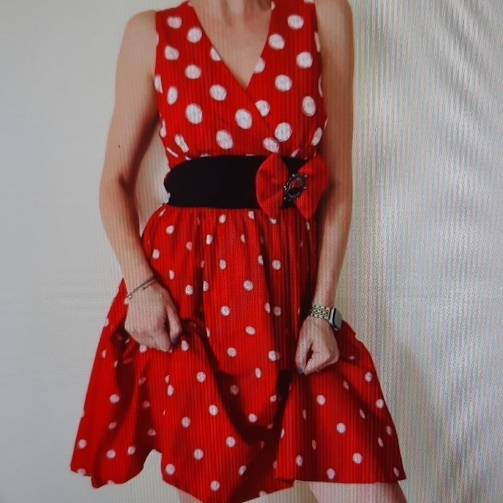 Disney Parks Authentic small Minnie Mouse Halloween Disneybound dress small - Picture 1 of 14